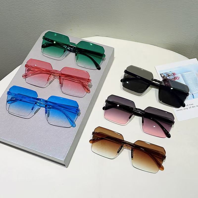 Vintage Outdoor Fashion - نظارات شمسية جديدة بدون إطار بتصميم