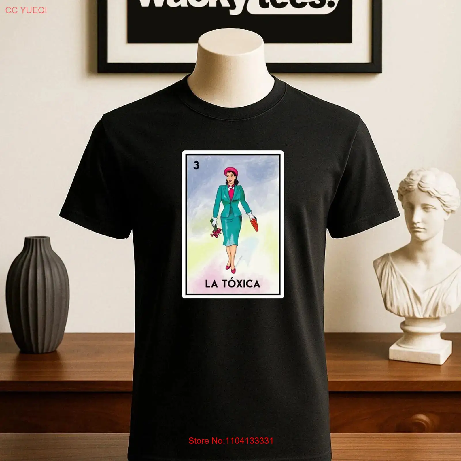 Vintage Fashion La - تي شيرت La Toxico Dama Loteria