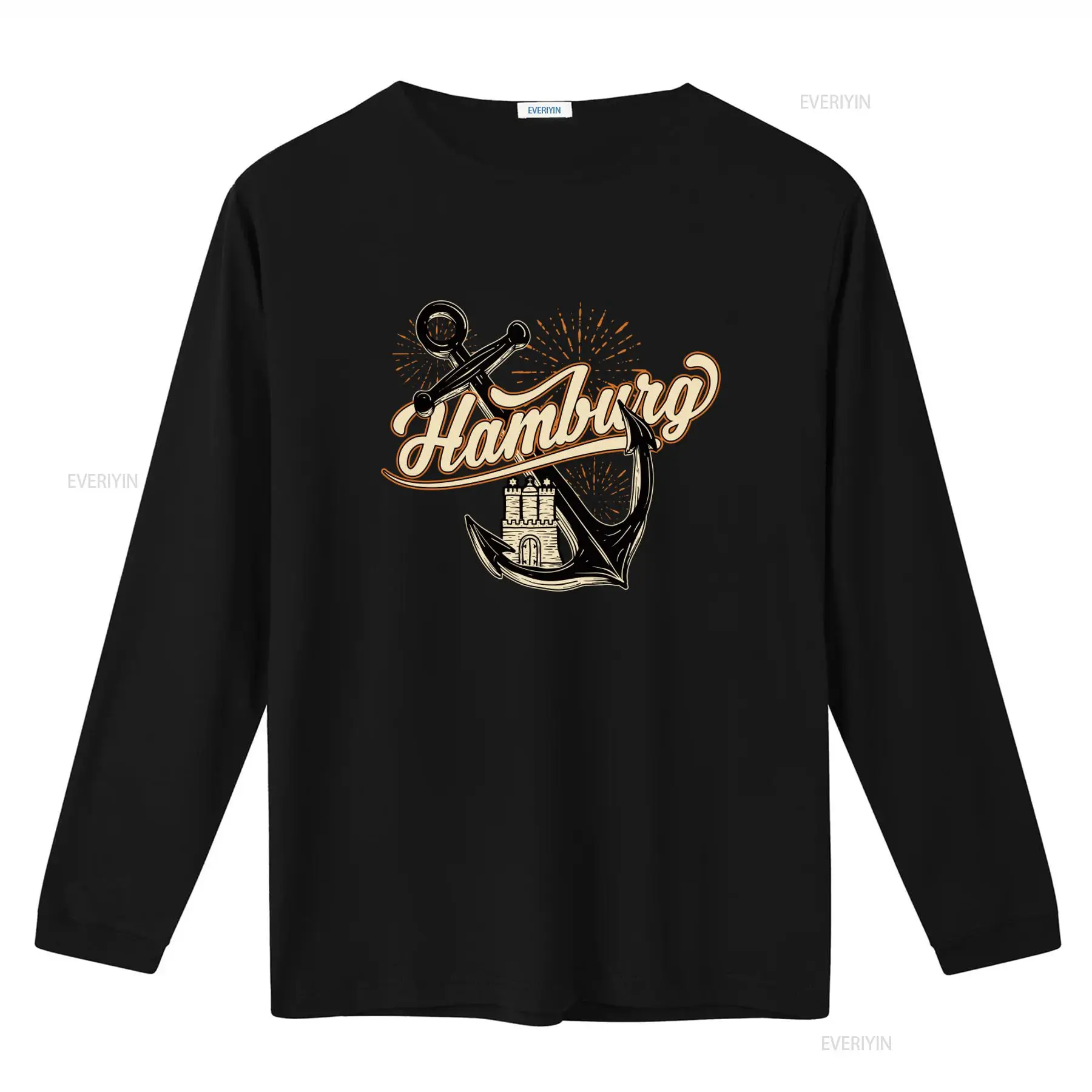 تي شيرت رجالي بطبعة مرساة هامب - مراجعة Vintage Fashion Hamburg وسعره
