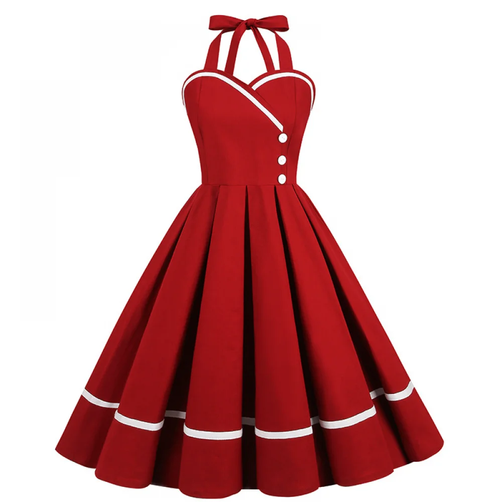 هالوين 50s 60s 80s فستان ريترو - مراجعة Vintage Fashion Dresses وسعره