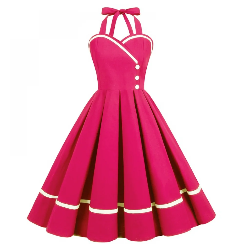 هالوين 50s 60s 80s فستان ريترو - مراجعة Vintage Fashion Dresses وسعره
