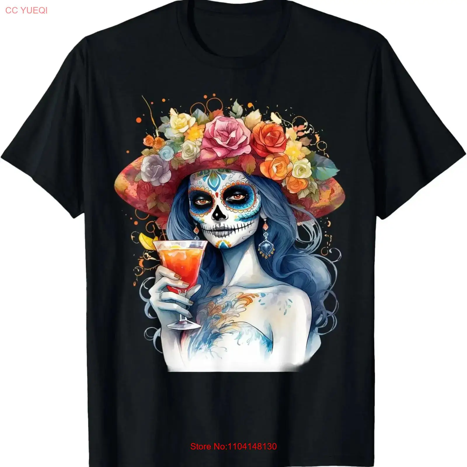 تي شيرت Dia De Los Muertos La  - مراجعة Vintage Fashion La وسعره