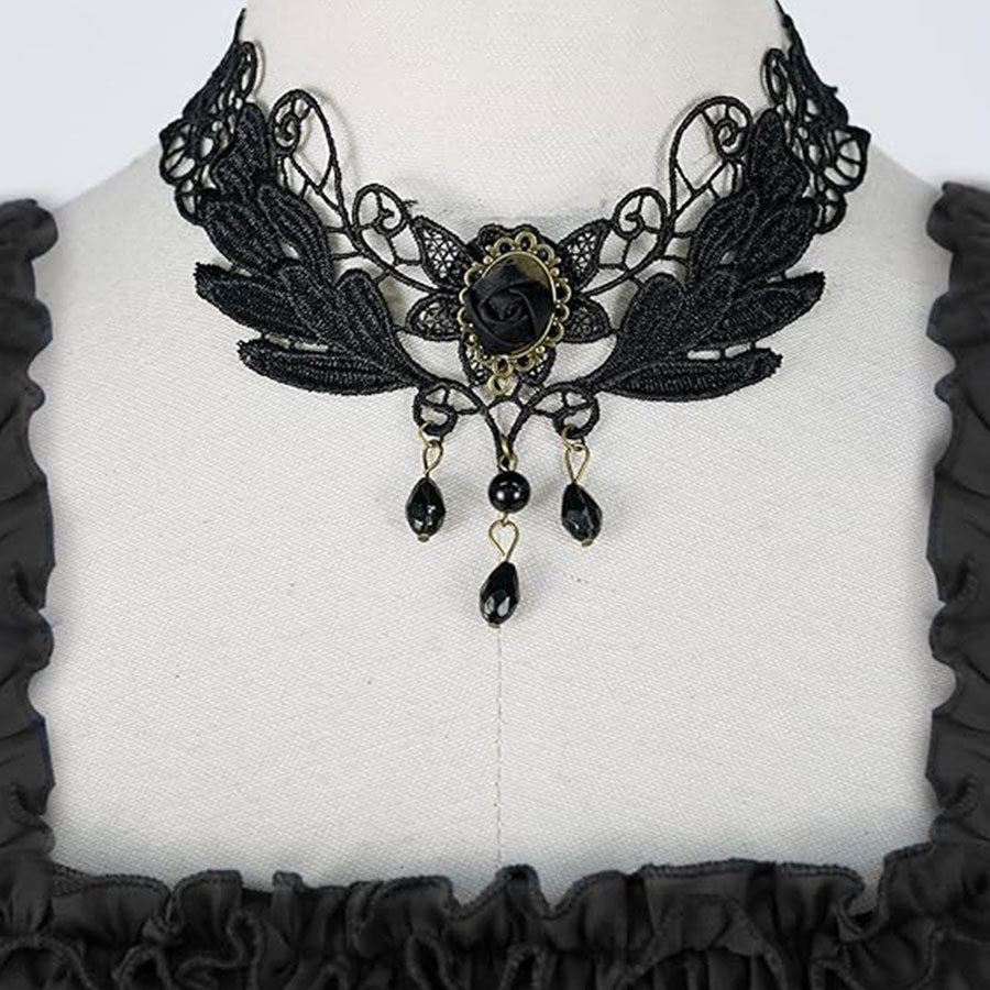 فستان نسائي قوطي أسود بتصميم ك - مراجعة Vintage Fashion Dresses وسعره
